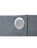 Lizelle Upholstery Wooden Queen Bed With Ambient Lighting In Gray Velvet Finish Box Spring Required Queen Gray Wood Bedroom Modern Slat Beds Upholstered Velvet Wood