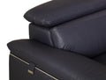 Top Grain Italian Leather Chair Navy Foam Leather