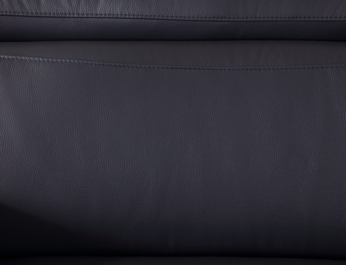 Top Grain Italian Leather Chair Navy Foam Leather