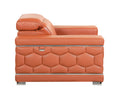 Top Grain Italian Leather Loveseat Camel Foam Leather