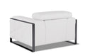 Top Grain Italian Leather Chair White Foam Leather