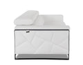 Top Grain Italian Leather Chair White Foam Leather