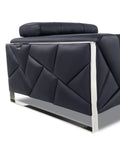 Top Grain Italian Leather Chair Black Foam Leather
