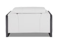 Top Grain Italian Leather Chair White Foam Leather