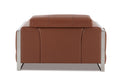 Top Grain Italian Leather Chair Camel Foam Leather