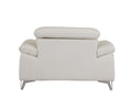 Top Grain Italian Leather Chair White Foam Leather