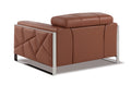 Top Grain Italian Leather Chair Camel Foam Leather