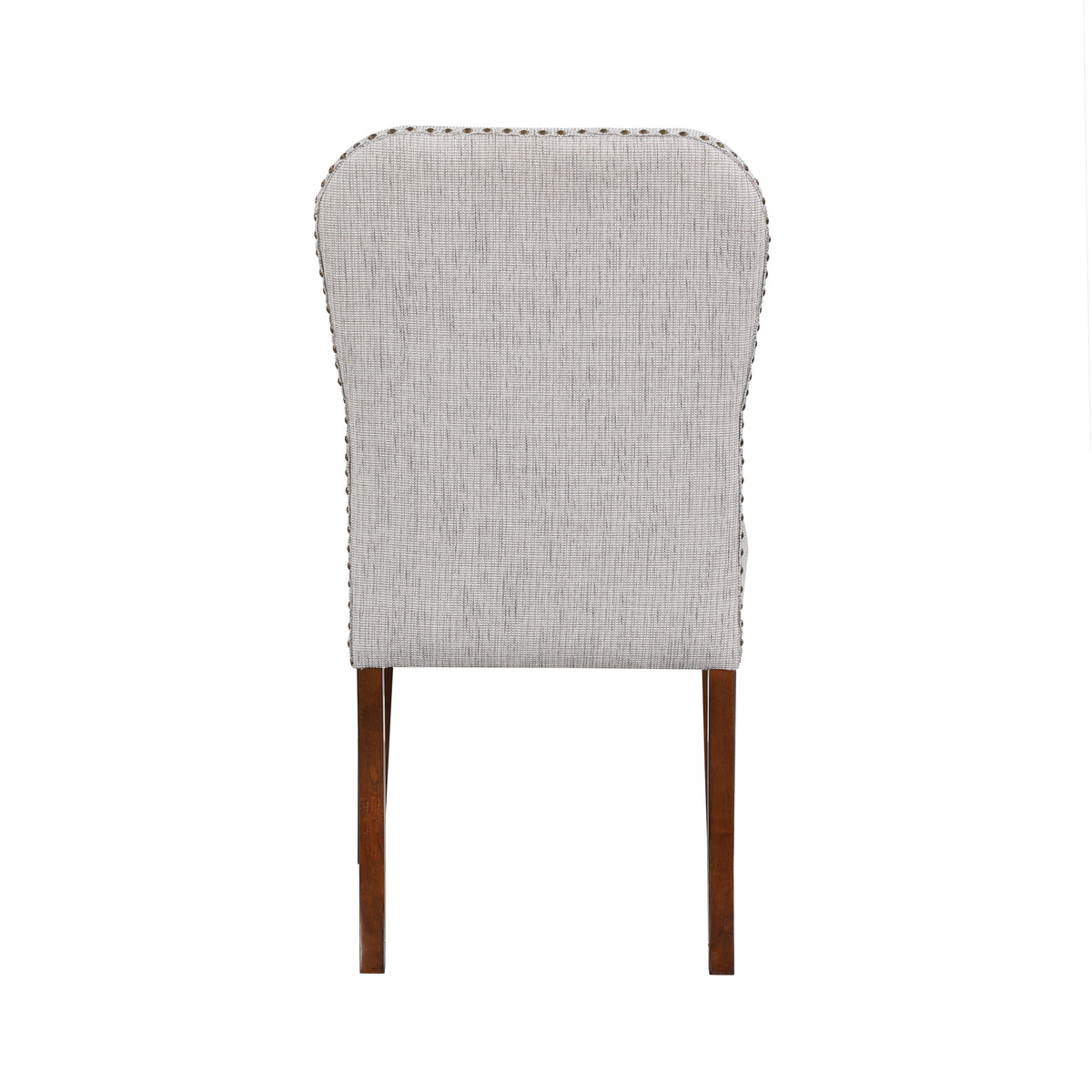 Sophia Sea Oat Dining Chair In Performance Fabric With Nail Heads Set Of 2 Espresso Foam Fabric