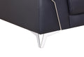 Top Grain Italian Leather Chair Navy Foam Leather