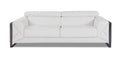 Top Grain Italian Leather Sofa White Foam Leather