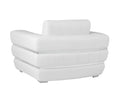 Top Grain Italian Leather Chair White Foam Leather