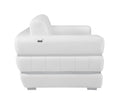 Top Grain Italian Leather Loveseat White Foam Leather