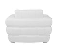 Top Grain Italian Leather Chair White Foam Leather
