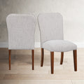 Sophia Sea Oat Dining Chair In Performance Fabric With Nail Heads Set Of 2 Espresso Foam Fabric