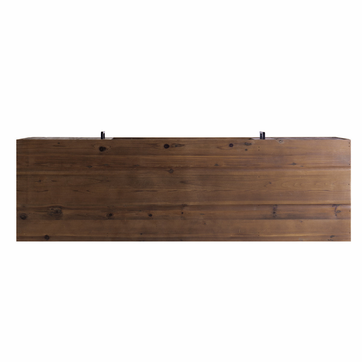 Clive 60 Inch Reclaimed Wood Rectangle Farmhouse Tv Stand Media Console, 2 Doors, Iron Legs, Natural Brown Brown Solid Wood
