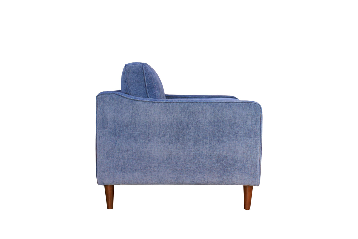 Anderson Chair Denim Blue Blue Upholstered