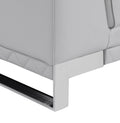 Top Grain Italian Leather Sofa Light Gray Foam Leather