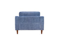Anderson Chair Denim Blue Blue Upholstered