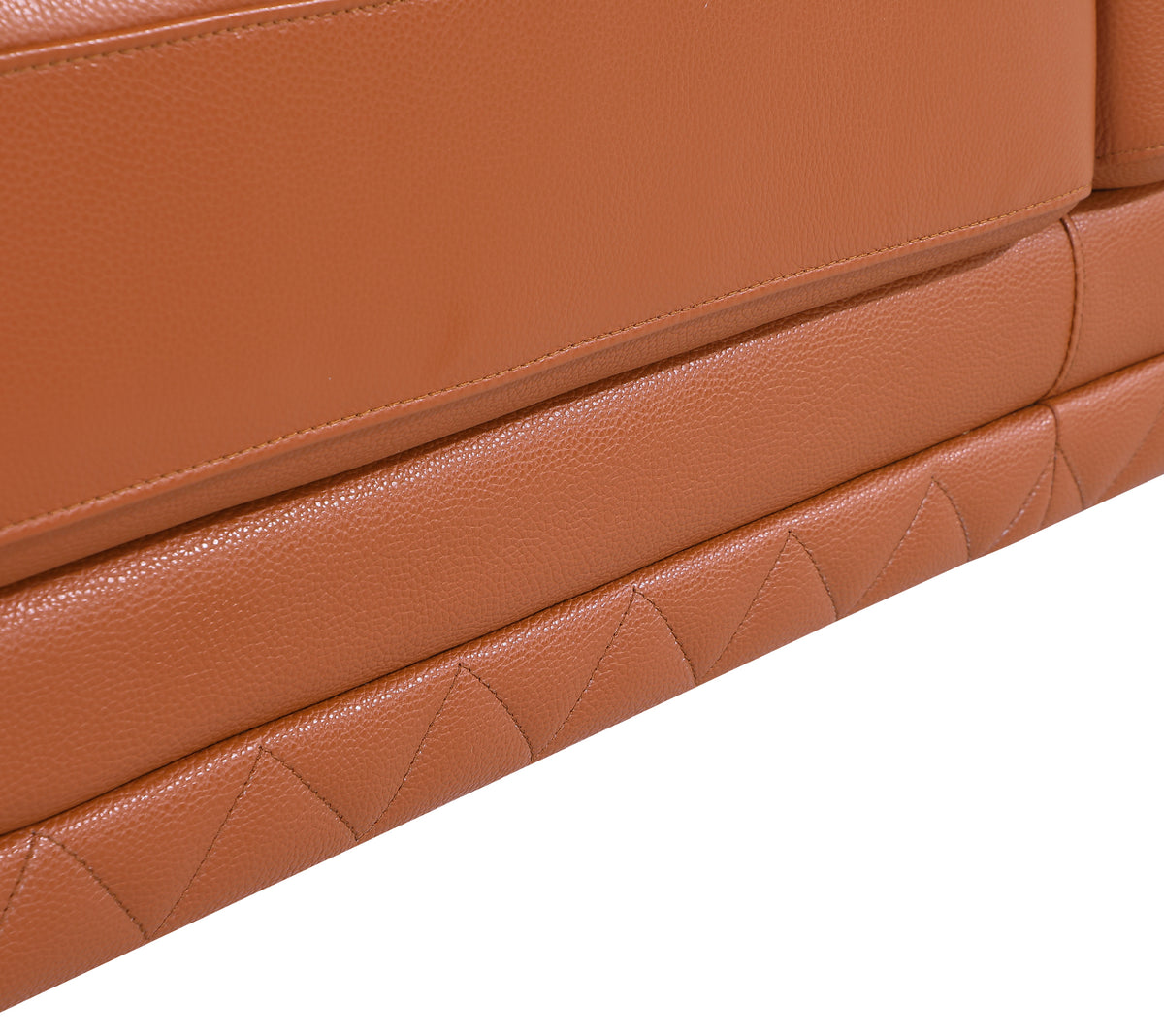 Top Grain Italian Leather Loveseat Camel Foam Leather
