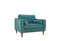 Anderson Chair Turquoise Green Upholstered