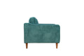 Anderson Chair Turquoise Green Upholstered