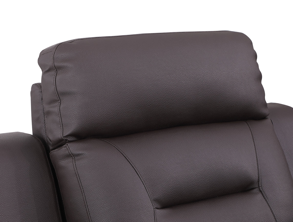 Reclining Modern Leather Air Upholstered Chair Brown Foam Leather