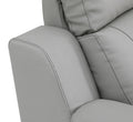 Modern Reclining Leather Air Upholstered Chair Gray Foam Leather