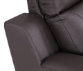 Reclining Modern Leather Air Upholstered Chair Brown Foam Leather