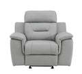 Modern Reclining Leather Air Upholstered Chair Gray Foam Leather