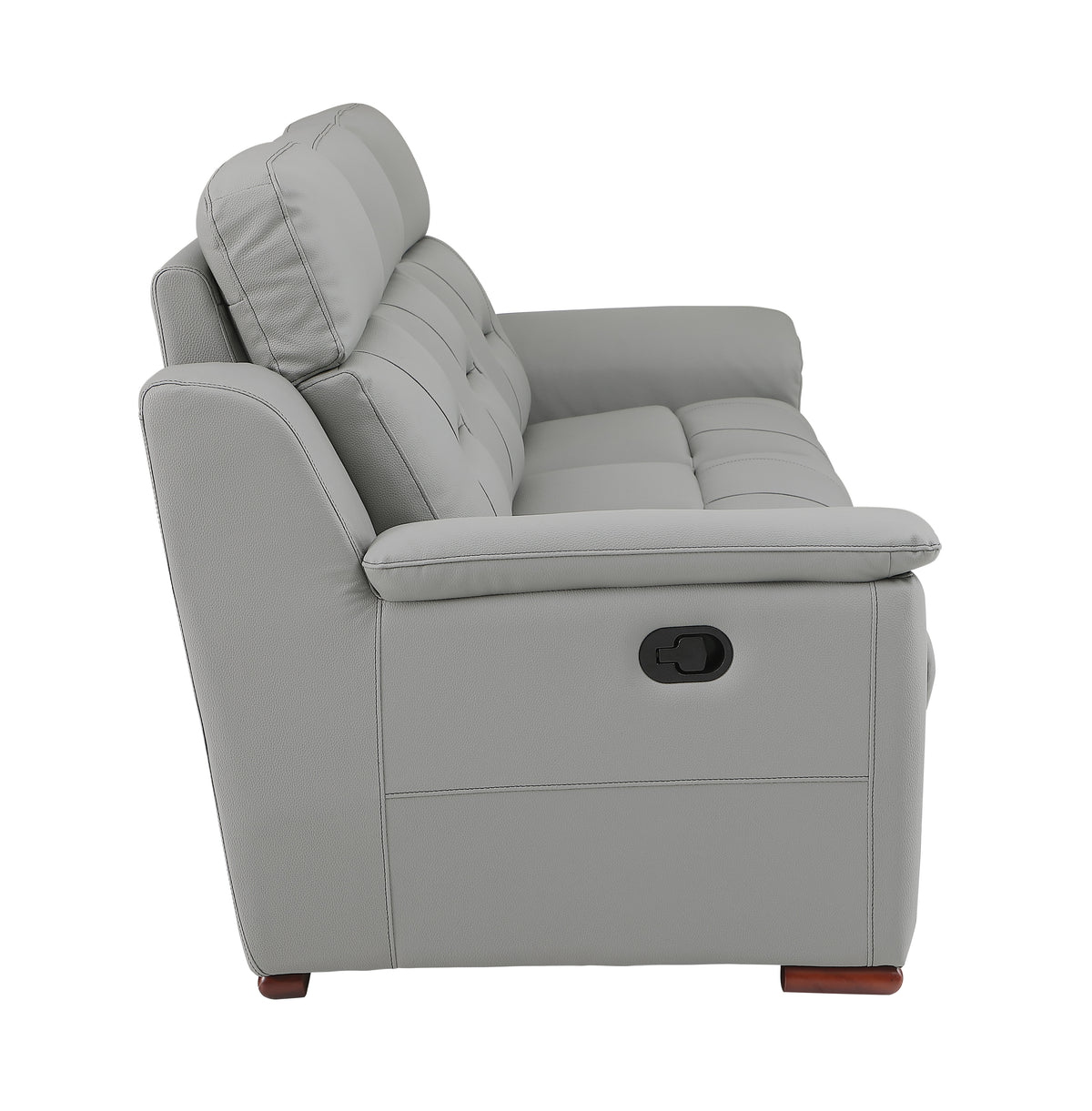 Modern Reclining Leather Air Upholstered Chair Gray Foam Leather