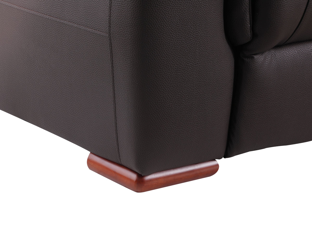 Reclining Modern Leather Air Upholstered Chair Brown Foam Leather