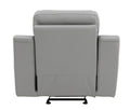Modern Reclining Leather Air Upholstered Chair Gray Foam Leather