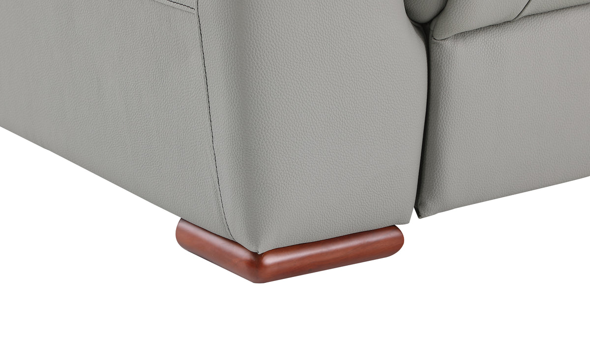 Modern Reclining Leather Air Upholstered Chair Gray Foam Leather