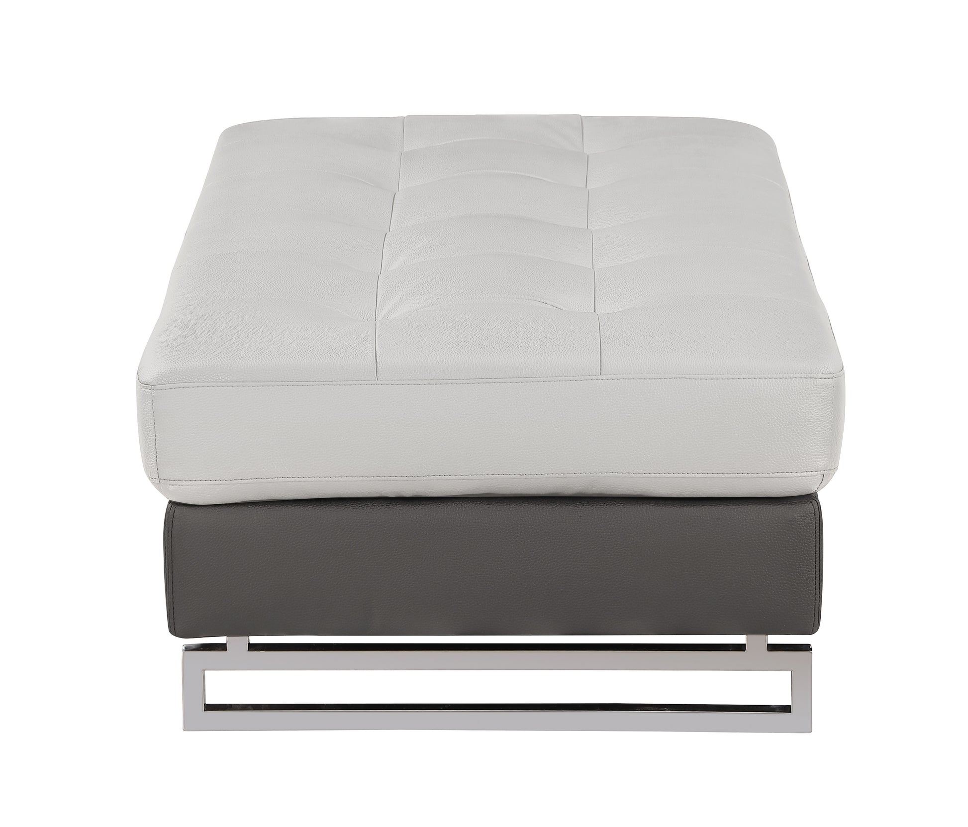 Genuine Leather Sectional Gray Foam Leather