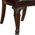 Traditional Intricate Back Design Set Of 2 Side Chairs Brown Cherry Solid Wood Chair Paddedseat Kitchen Dining Room Furniture Dark Brown Brown Dining Room Luxury,Traditional Dining Chairs Rubberwood Solid Wood