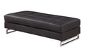 Genuine Leather Ottoman Brown Foam Leather