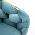 Luxury Modern Simple Leisure Velvet Single Sofa Chair Bedroom Lazy Person Household Dresser Stool Manicure Table Back Chair Blue Blue Velvet