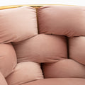 Luxury Modern Simple Leisure Velvet Single Sofa Chair Bedroom Lazy Person Household Dresser Stool Manicure Table Back Chair Pink Pink Velvet