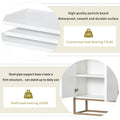 Modern Sideboard Elegant Buffet Cabinet With Large Storage Space For Dining Room, Entryway White White Particle Board