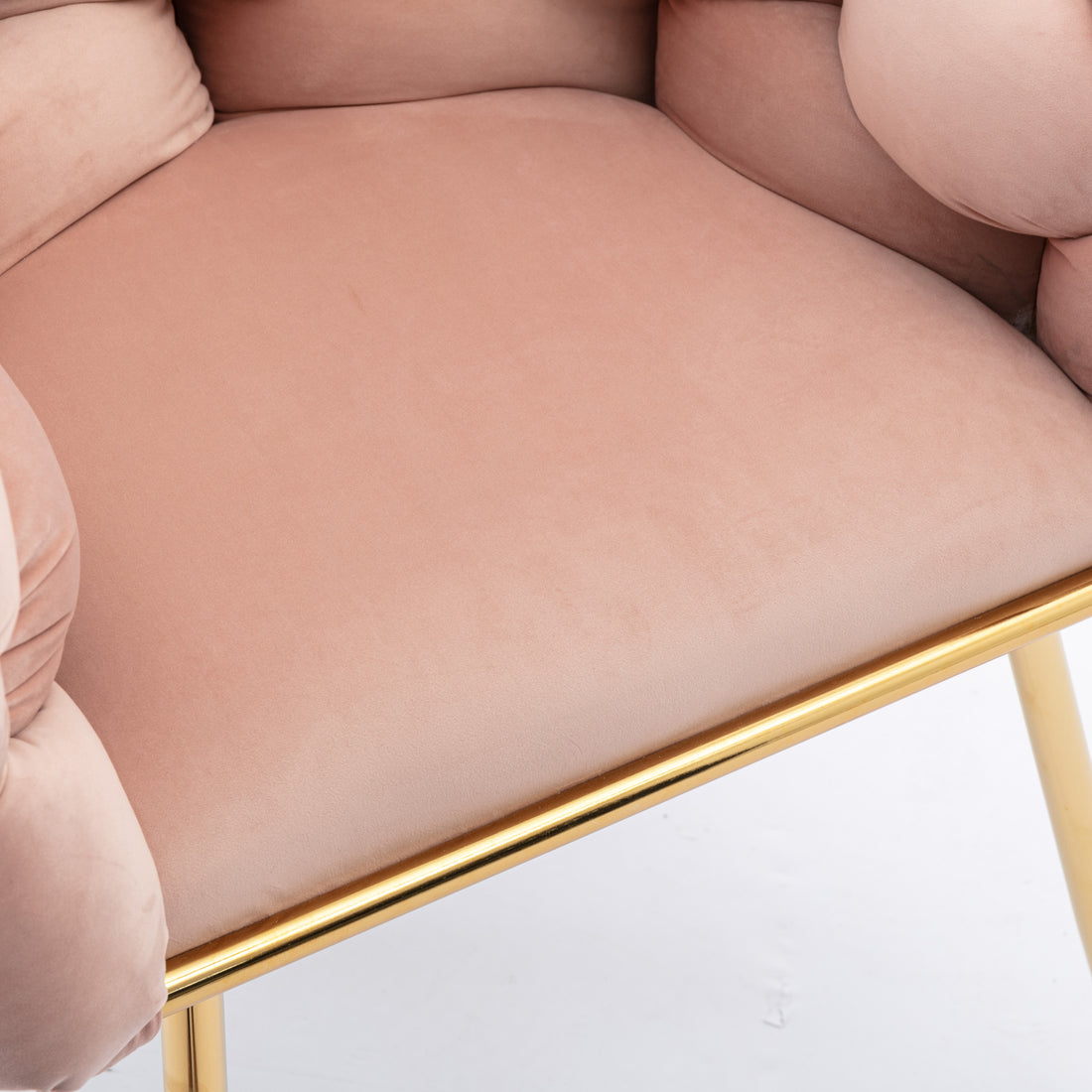 Luxury Modern Simple Leisure Velvet Single Sofa Chair Bedroom Lazy Person Household Dresser Stool Manicure Table Back Chair Pink Set Of 2 Pink Velvet