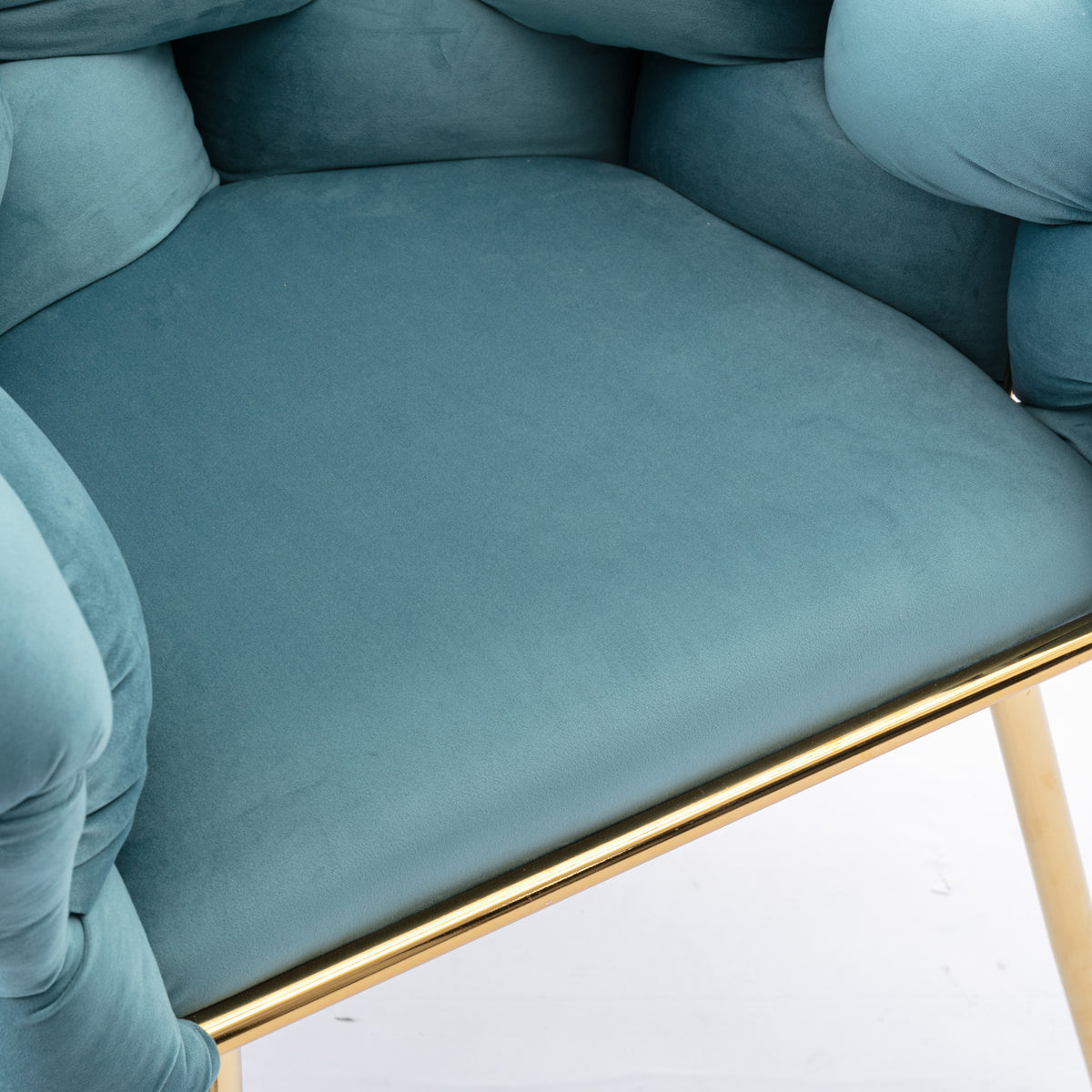 Luxury Modern Simple Leisure Velvet Single Sofa Chair Bedroom Lazy Person Household Dresser Stool Manicure Table Back Chair Blue Blue Velvet