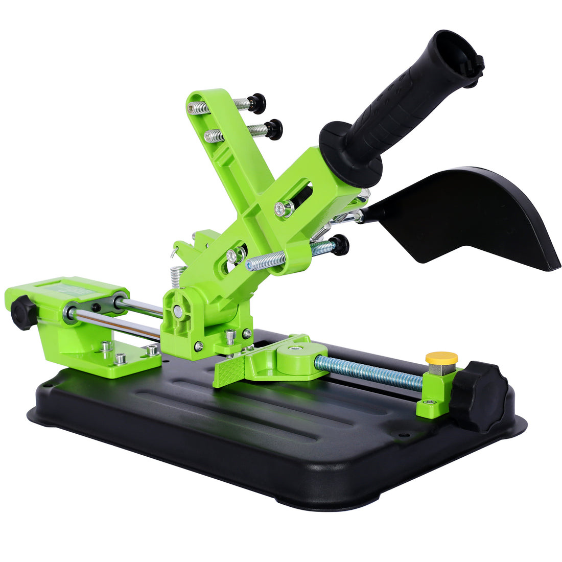 Universal Angle Grinder Stand,Grinder Holder Sliding Handle Bracket,Upgraded Cast Iron Base ,Cutting Angle Adjustable For 100 And 125 Angle Grinder Green Metal