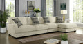 Living Room Lounge Ottoman Beige Chenille Fabric Comfort Cozy Plush Seat Foam Wooden Legs 1Pc Ottoman Only. Beige Chenille Dining Room Grey Contemporary,Modern Square Chenille