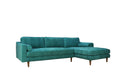 Anderson Raf Sectional Turquoise Blue Upholstered