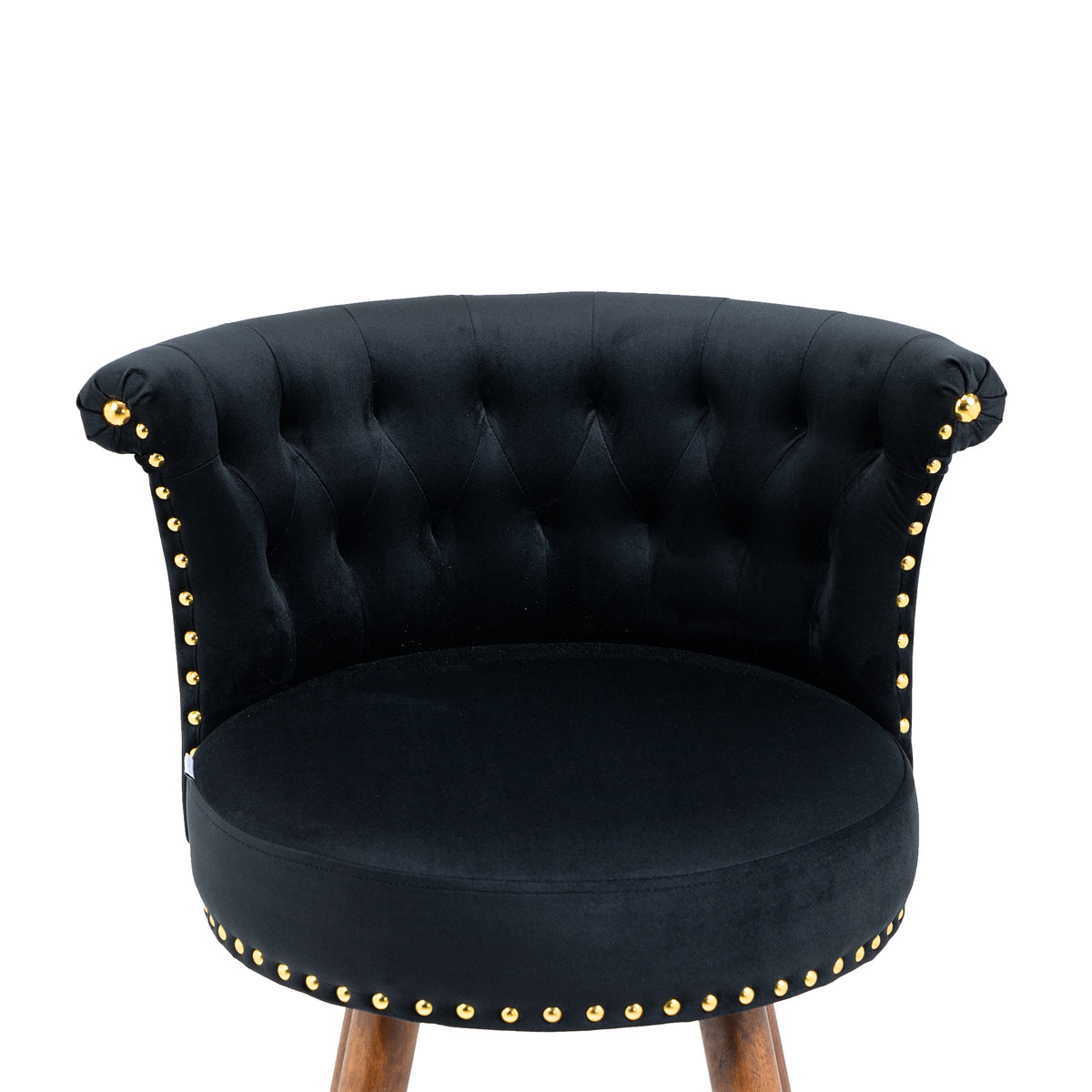 Coolmore Swivel Bar Stools With Backrest Footrest With A Fixed Height Of 360 Degrees Black Solid Wood