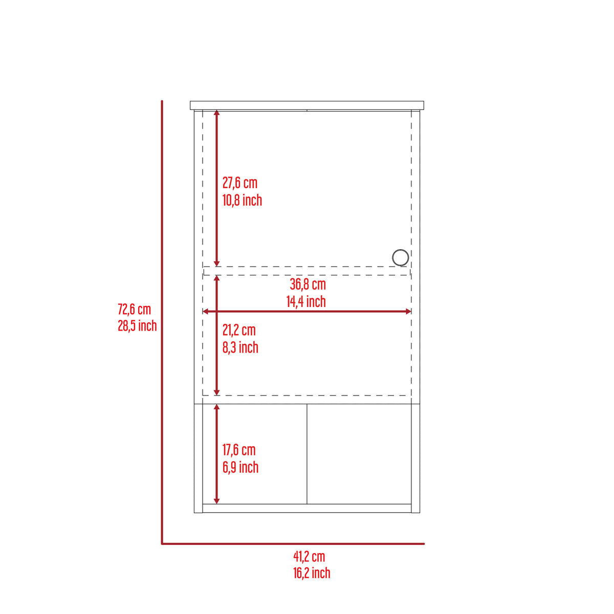 Light Oak And White 1 Shelf Medicine Cabinet White Particle Board
