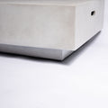 60Inch Concrete Fire Pit Table Light Gray Concrete