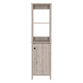 Hanover 4 Shelf Linen Cabinet Light Grey Light Gray Particle Board