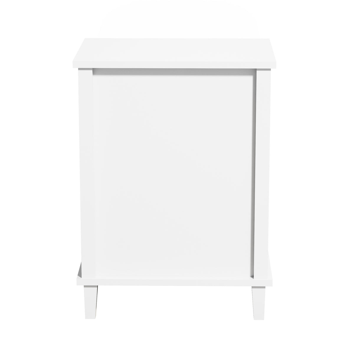 26.77''H Wooden Nightstand With One Drawer One Shelf For Kids, Adults, White White Mdf