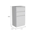 Cassel 2 Drawer Dresser White White Particle Board
